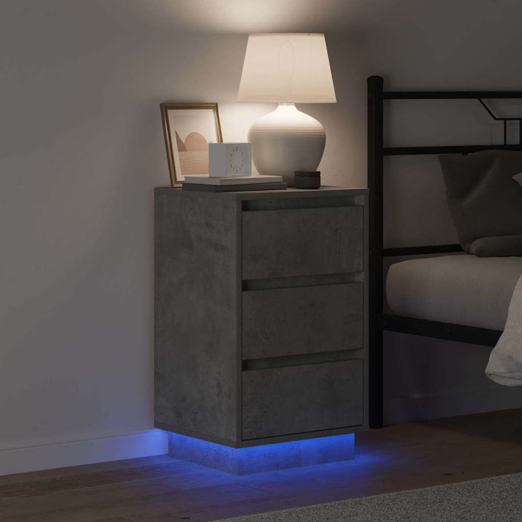 Armadio Da Notte Con Cassetto Grigio Cemento 39 X 34.5 X 65 cm - Image 4