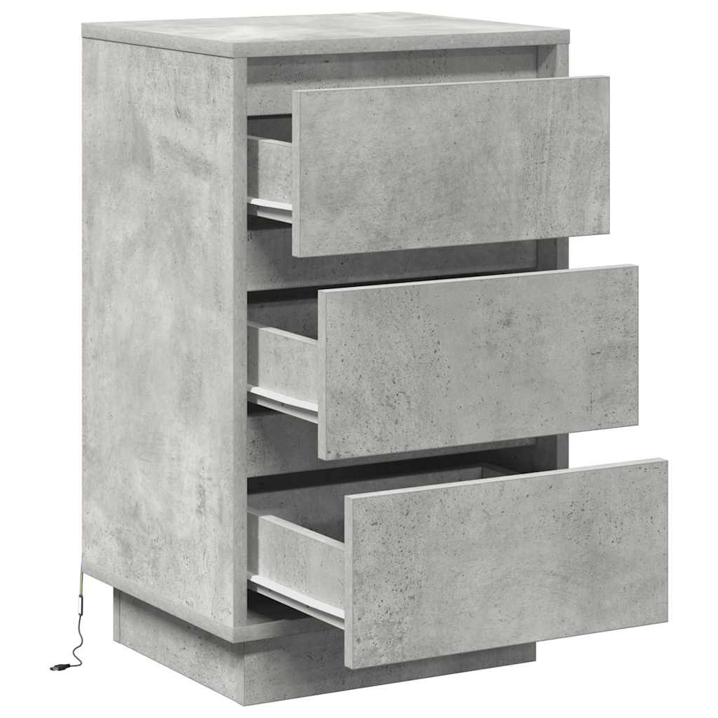 Armadio Da Notte Con Cassetto Grigio Cemento 39 X 34.5 X 65 cm - Image 5