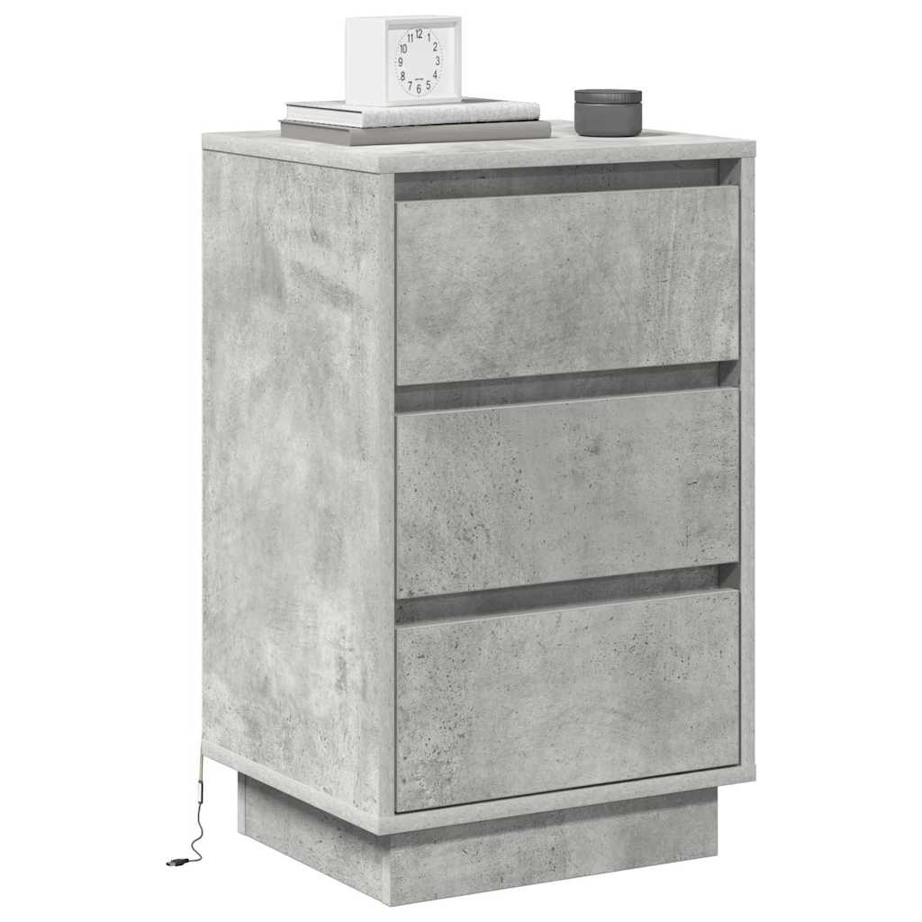 Armadio Da Notte Con Cassetto Grigio Cemento 39 X 34.5 X 65 cm - Image 3