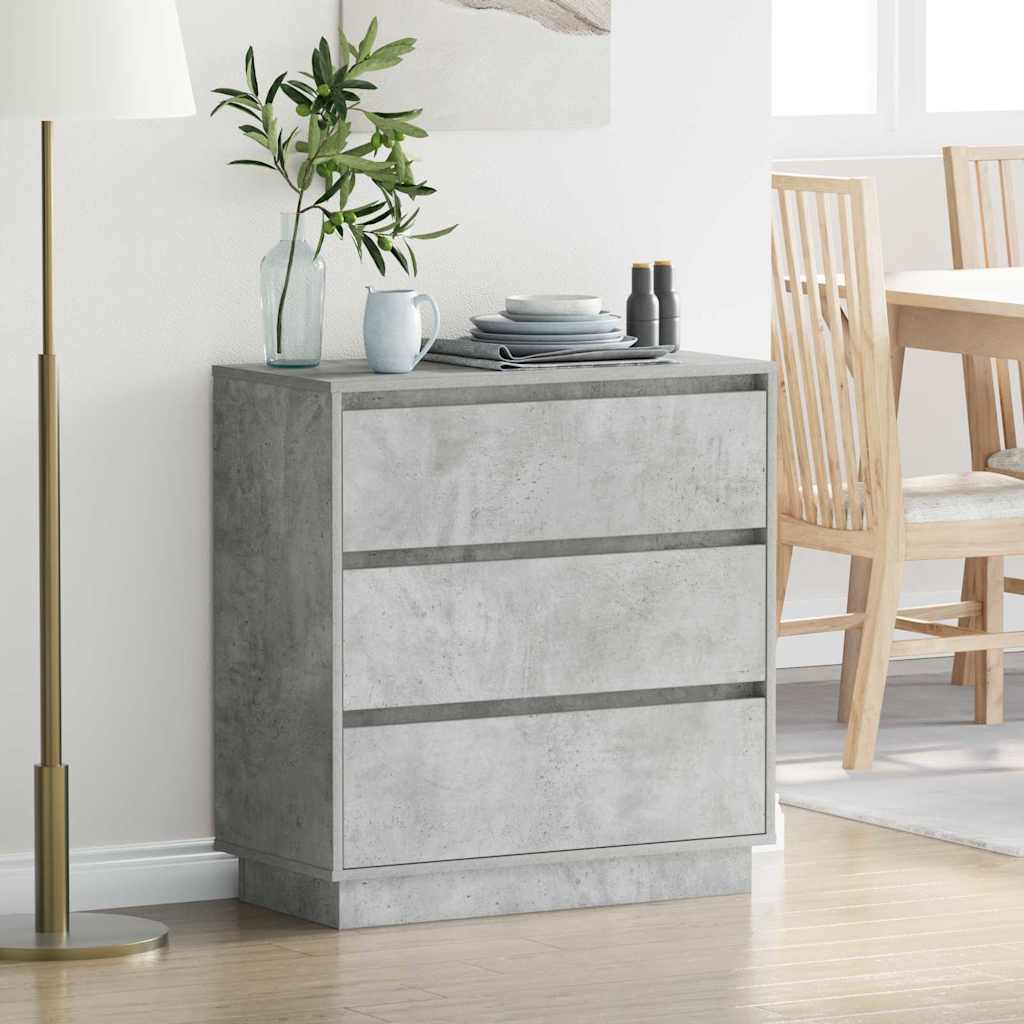 Armadio Da Notte Con Cassetto Grigio Cemento 71 X 34.5 X 75 cm