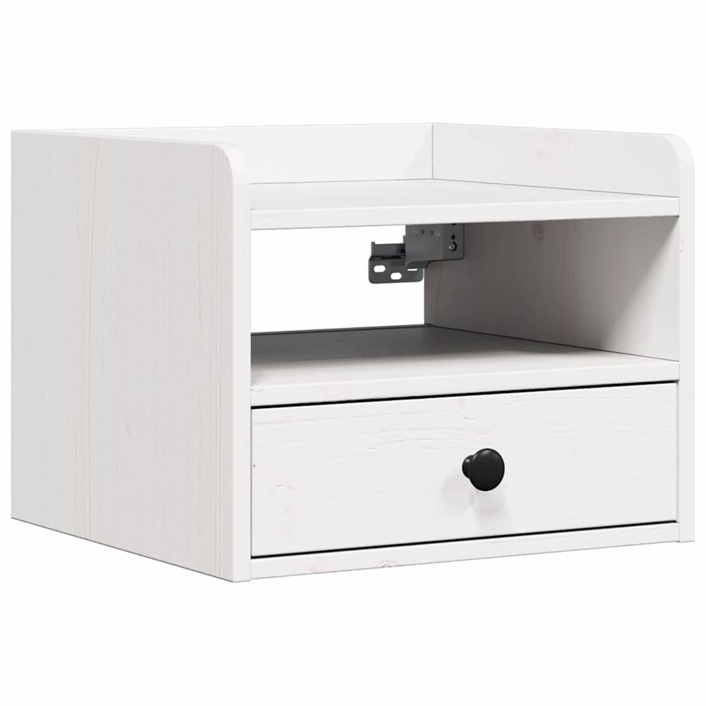 Comodino 2 Pcs Bianco 38 X 36 X 29.5 Cm Legno Di Pino Massello - Image 5