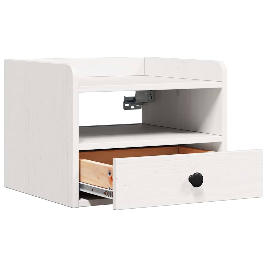 Comodino 2 Pcs Bianco 38 X 36 X 29.5 Cm Legno Di Pino Massello - Image 6