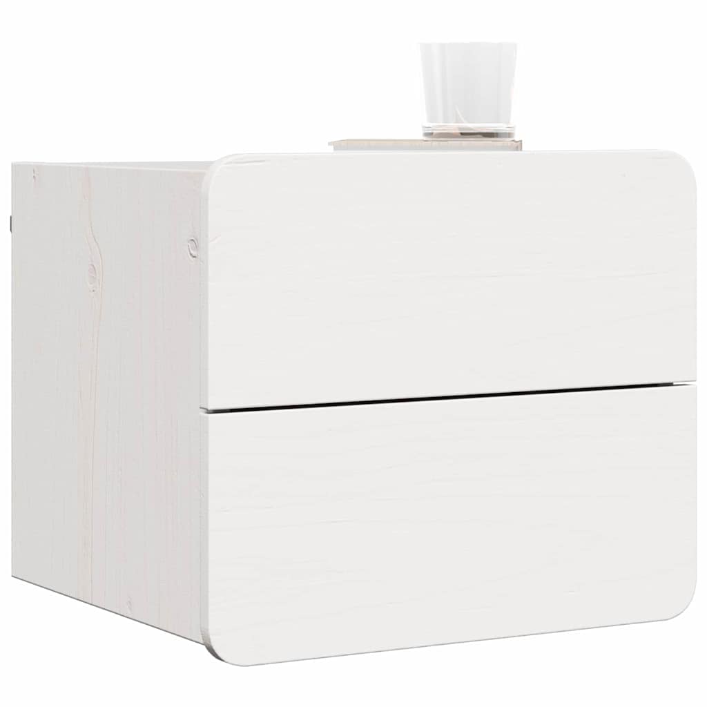 Comodino 2 Pcs Bianco 39 X 34 X 33 Cm Legno Di Pino Massello - Image 3