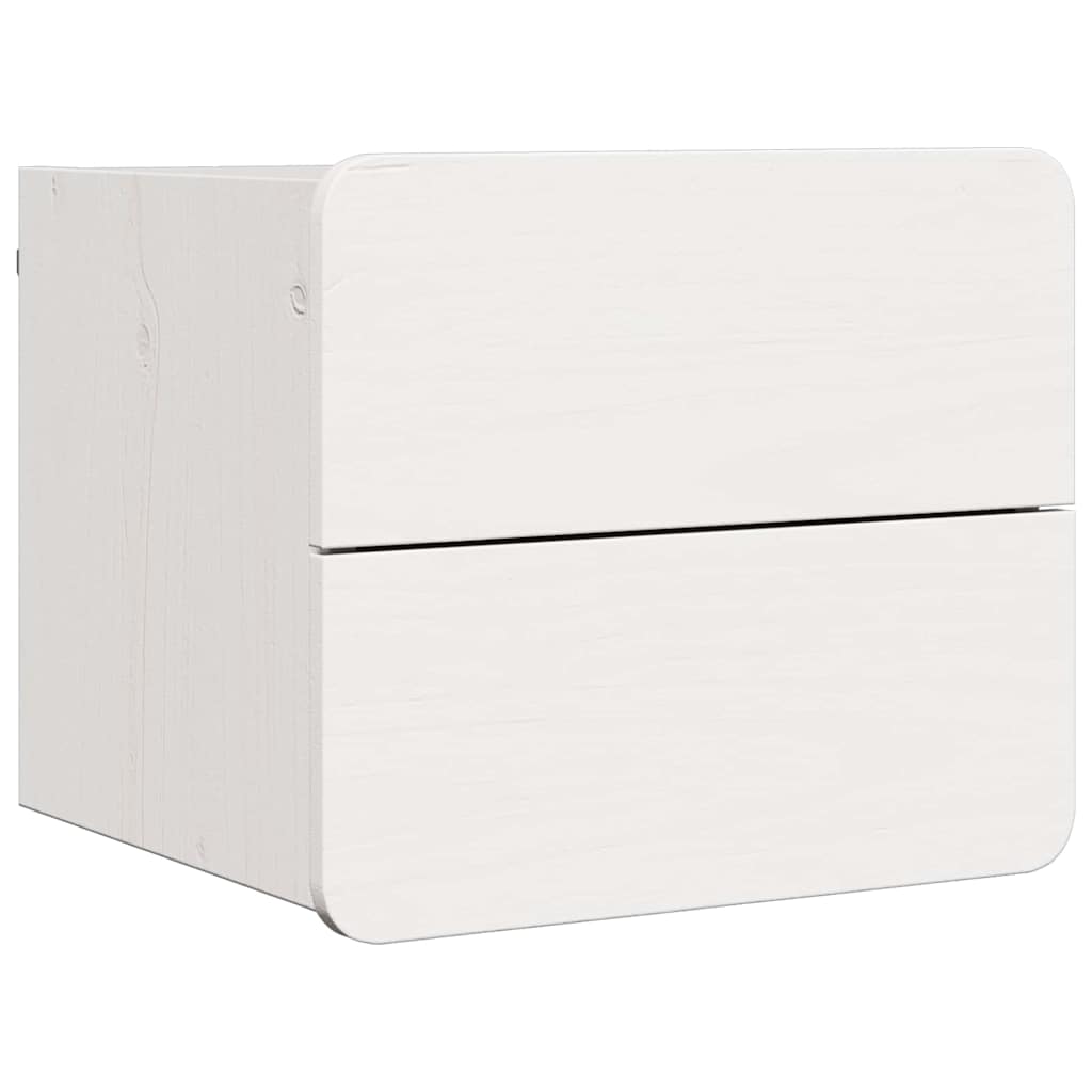 Comodino 2 Pcs Bianco 39 X 34 X 33 Cm Legno Di Pino Massello - Image 5