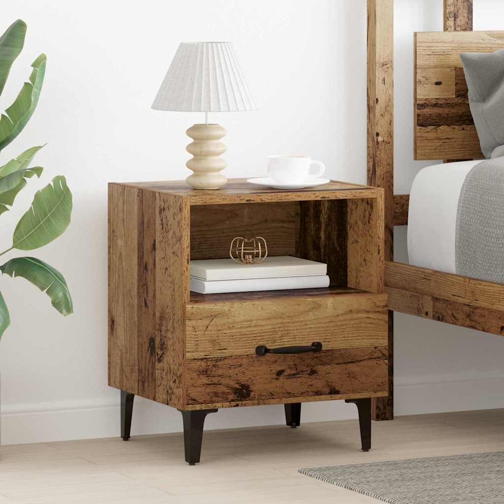 Armadio Da Notte 2 Pcs Legno Vecchio 40 X 35 X 47,5 cm