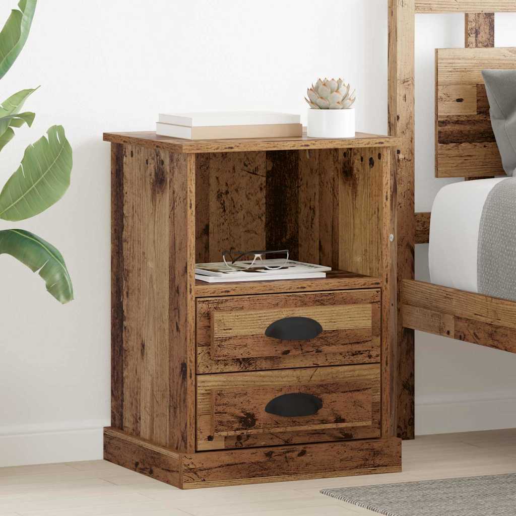 Armadio Da Notte 2 Pcs Legno Vecchio 43 X 36 X 60 cm