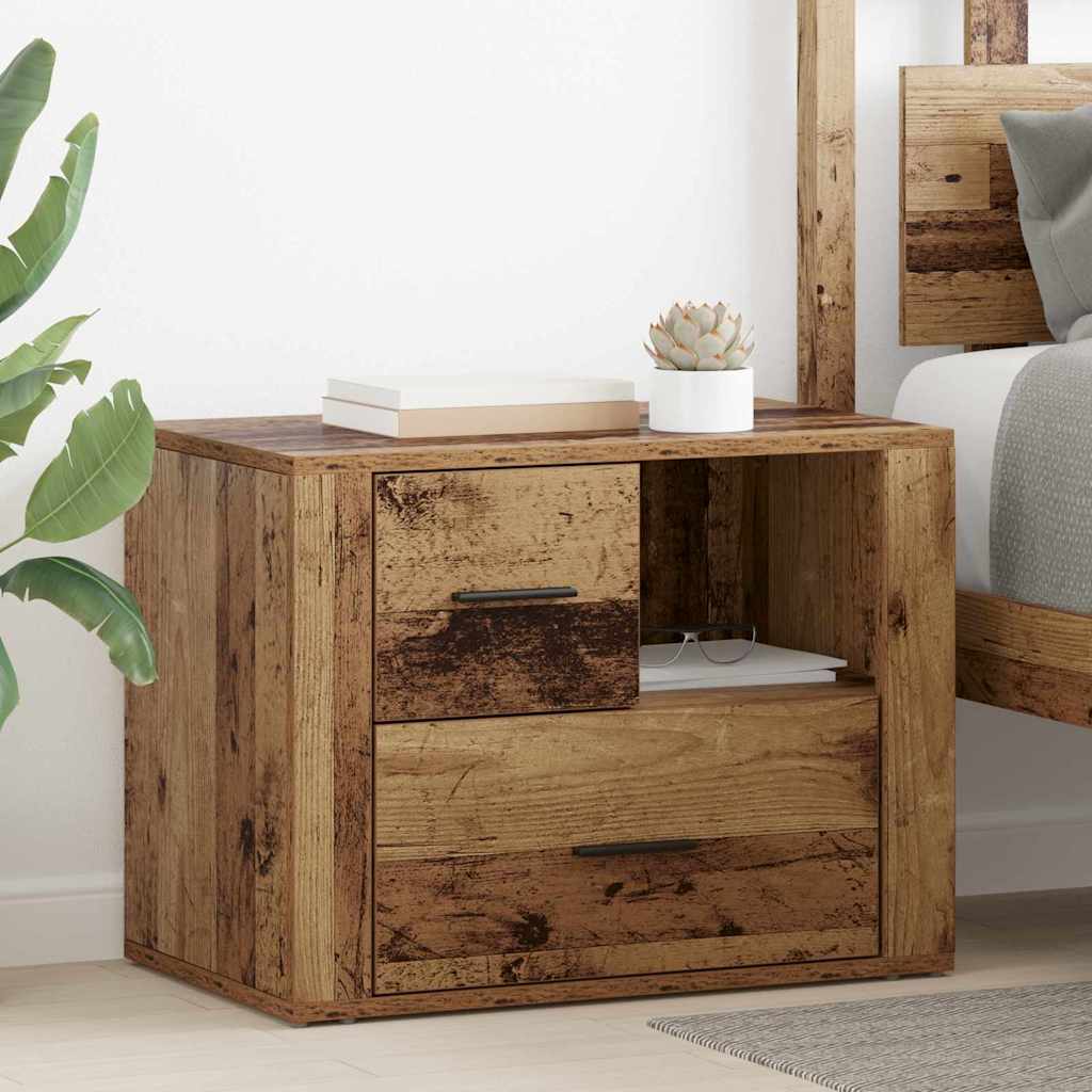Armadio Da Notte Con Cassetto Legno Vecchio 60 X 36 X 45 cm