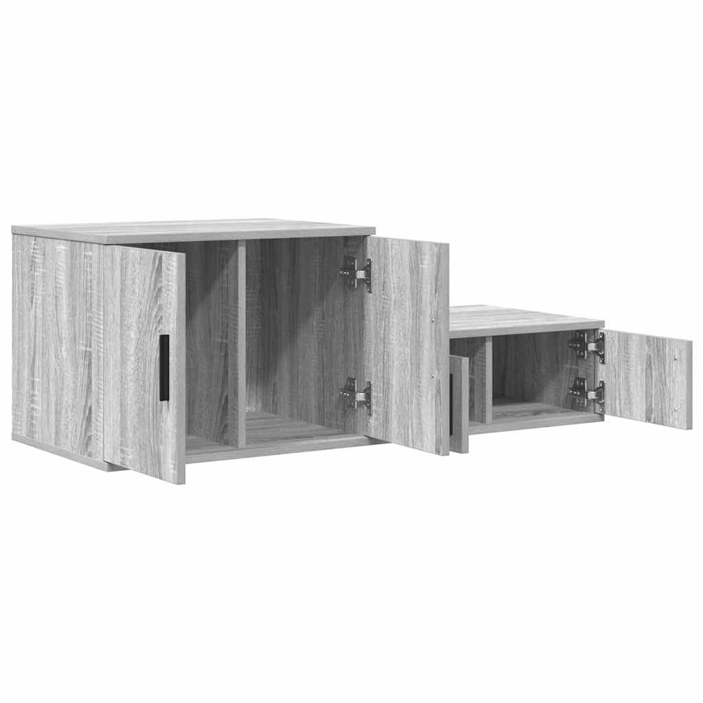 Armadio Grigio Sonoma 127 X 41 X 40 Cm Legno Multistrato - Image 6
