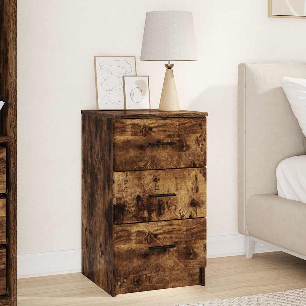 Armadio Da Notte Rovere Fumo 38 X 38 X 66 Cm Legno Multistrato
