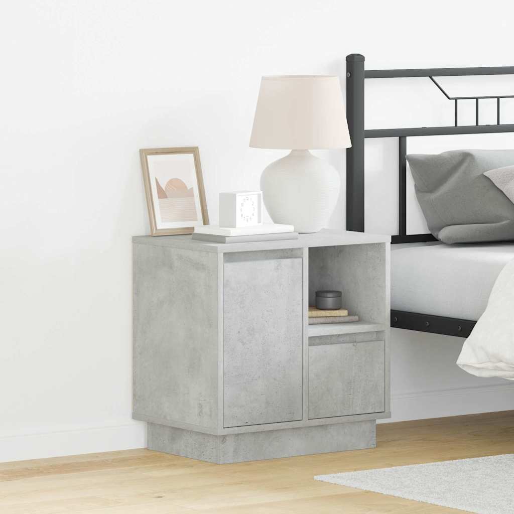 Armadio Da Notte Con 2 Pcs Grigio Cemento 50 X 34.5 X 50 Cm.