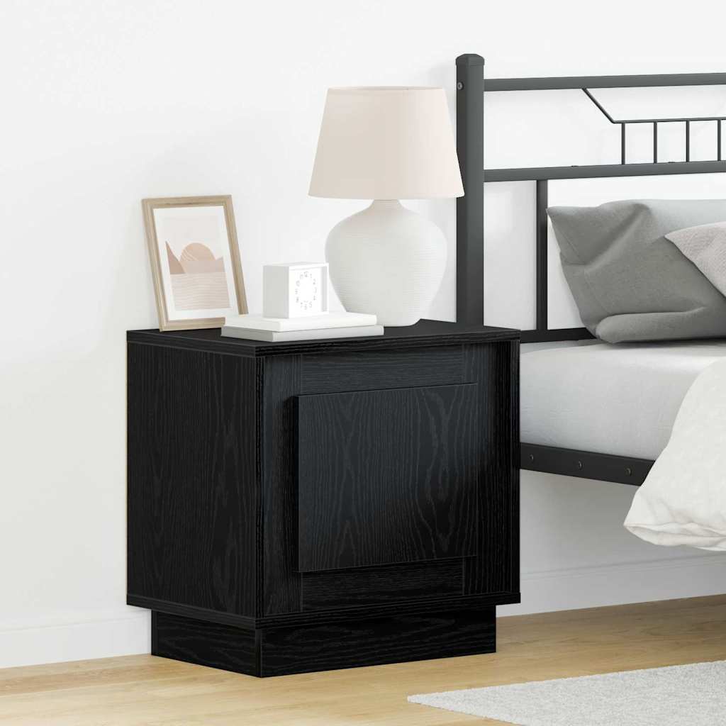 Armadio Da Notte 2 Pcs Nero 44 X 34.5 X 45 Cm Legno Multistrato