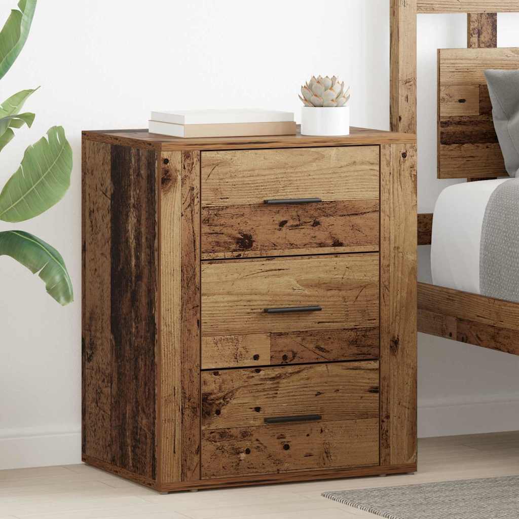 Armadio Da Notte Con Cassetto Legno Vecchio 50 X 36 X 60 cm