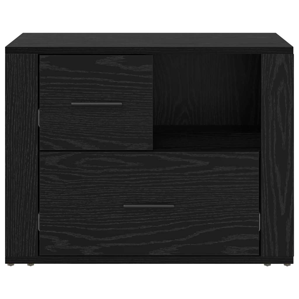 Armadio Da Notte Rovere Nero 60 X 36 X 45 Cm Legno Multistrato - Image 6
