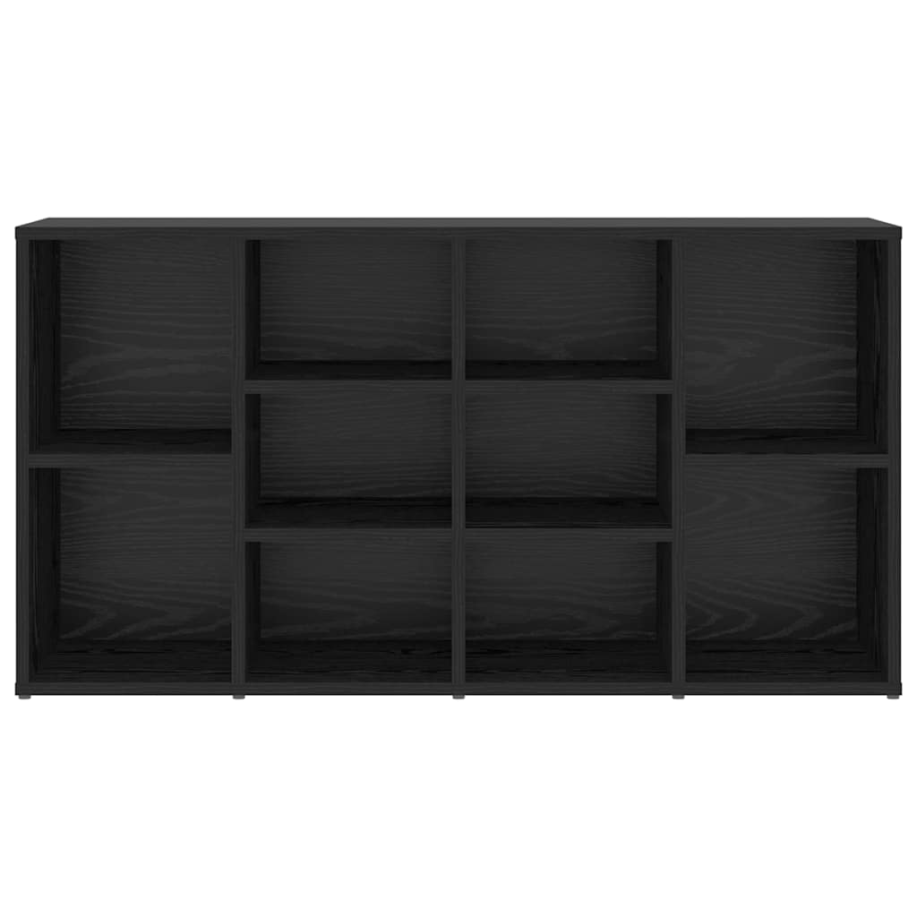 Panca Per Scarpe Con Lo Scaffale Rovere Nero 103 X 30 X 54.5 cm - Image 5