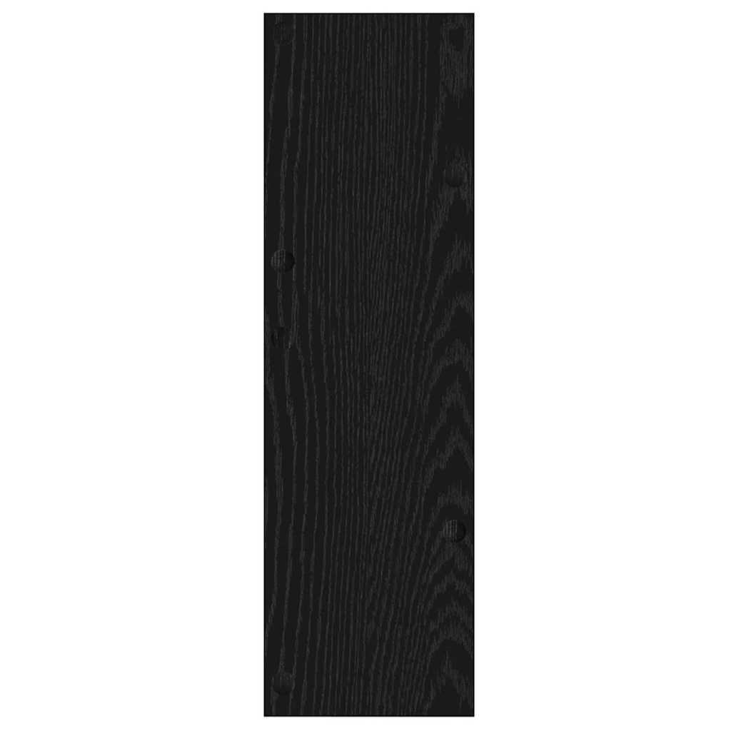 Armadio Per Scarpe Da Muro Rovere Nero 60 X 18 X 60 cm - Image 6