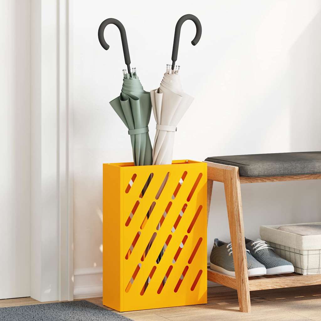 Supporto Per Ombrellone Giallo Senape 28 X 12 X 41 Cm Acciaio