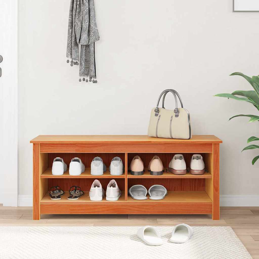 Panca Per Scarpe Cera Marrone 110 X 38 X 45.5 cm - Image 4