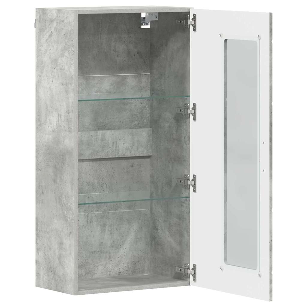 Mobile A Muro Grigio Cemento 55 X 29 X 100 Cm Legno Multistrato - Image 5