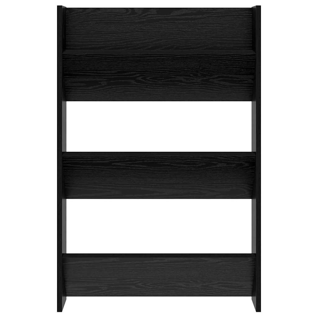 Armadio Per Scarpe Da Muro 2 Pcs Rovere Nero 60 X 18 X 90 cm - Image 6