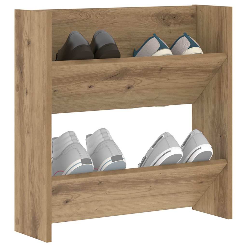 Armadio Per Scarpe Da Muro Rovere Artigianale 60 X 18 X 60 cm - Image 3