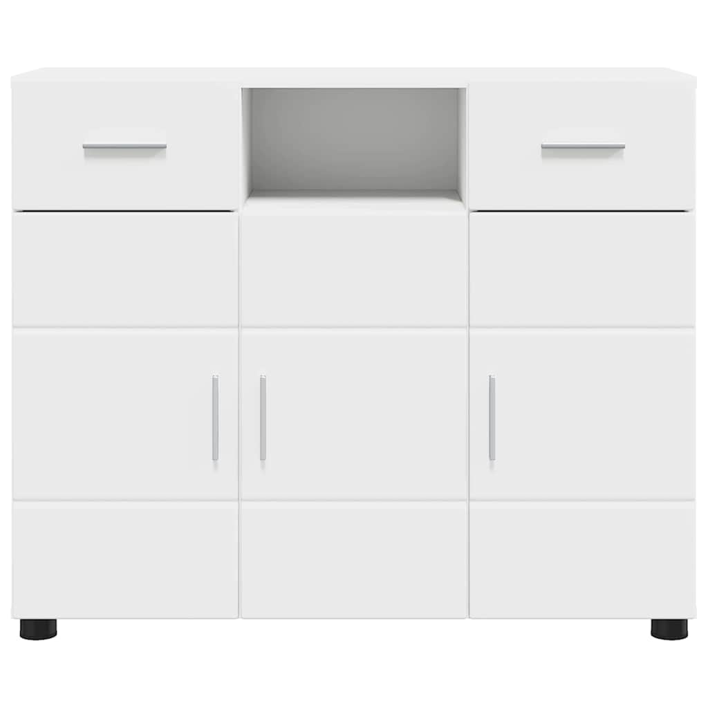 Credenza Con Porta Bianco 88,5 X 30,5 X 73 Cm Legno Multistrato - Image 6