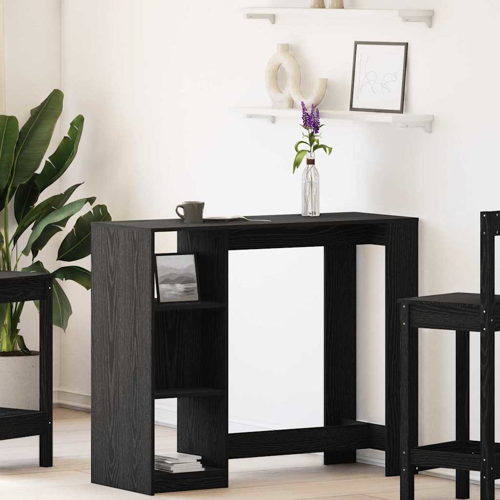 Tavolo Da Bar Rovere Nero 124 X 46 X 103.5 Cm Legno Multistrato