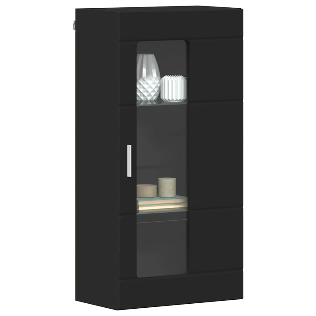 Mobile A Muro Con Porta Nero 55 X 29 X 100 Cm Legno Multistrato - Image 3