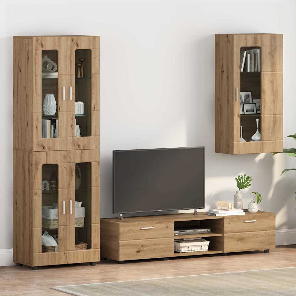 Mobile A Muro Con Porta Rovere Artigianale 55 X 29 X 100 cm