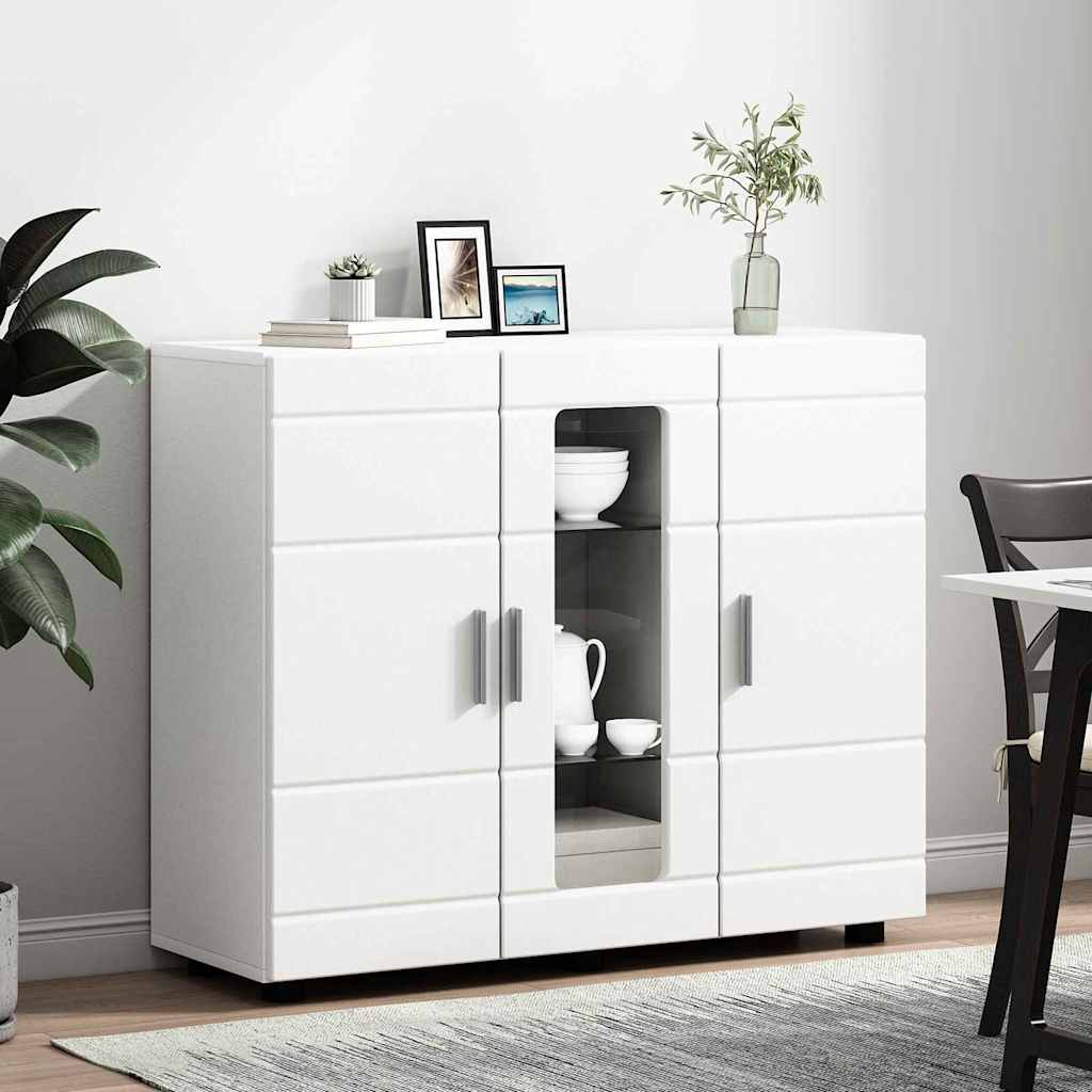 Credenza Con Porta Bianco 55,5 X 29 X 100 Cm Legno Multistrato - Image 4