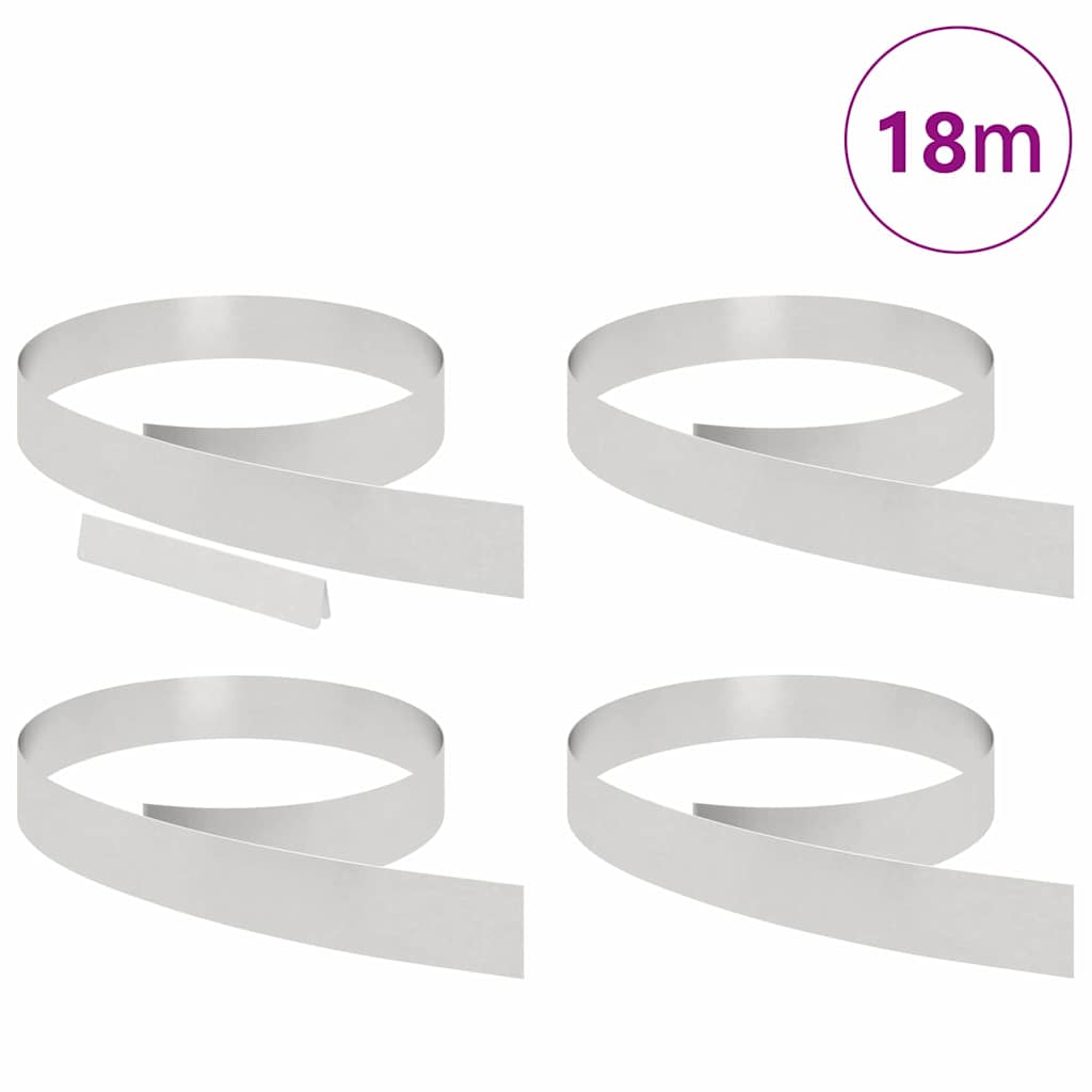 Bordura Per Prato 4 Pcs Argento 450 X 0.05 X 15 cm - Image 3