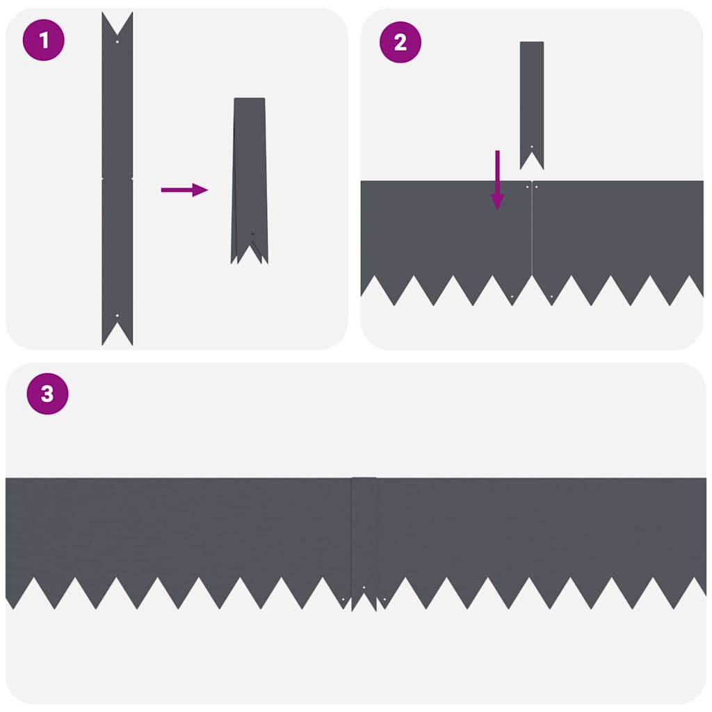 Bordura Per Prato 10 Pcs Antracite 100 X 0.05 X 20 cm - Image 5
