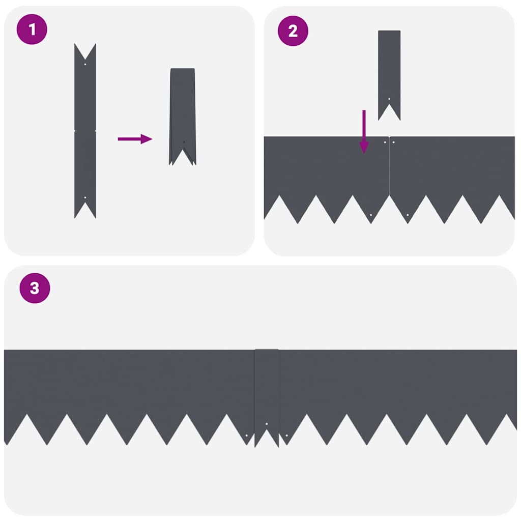 Bordura Per Prato 50 Pcs Antracite 100 X 0.05 X 20 cm - Image 5