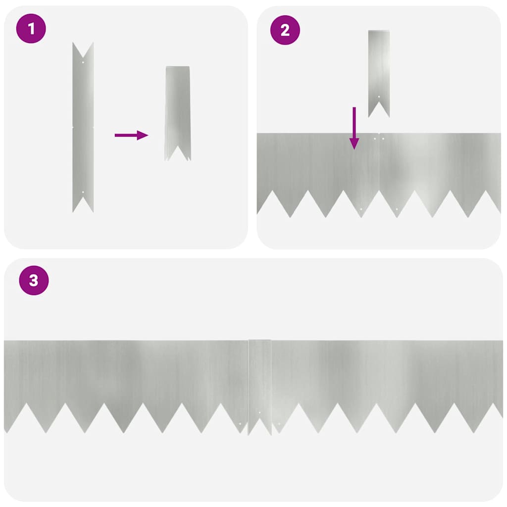 Bordura Per Prato 30 Pcs Argento 100 X 0.05 X 20 cm - Image 5