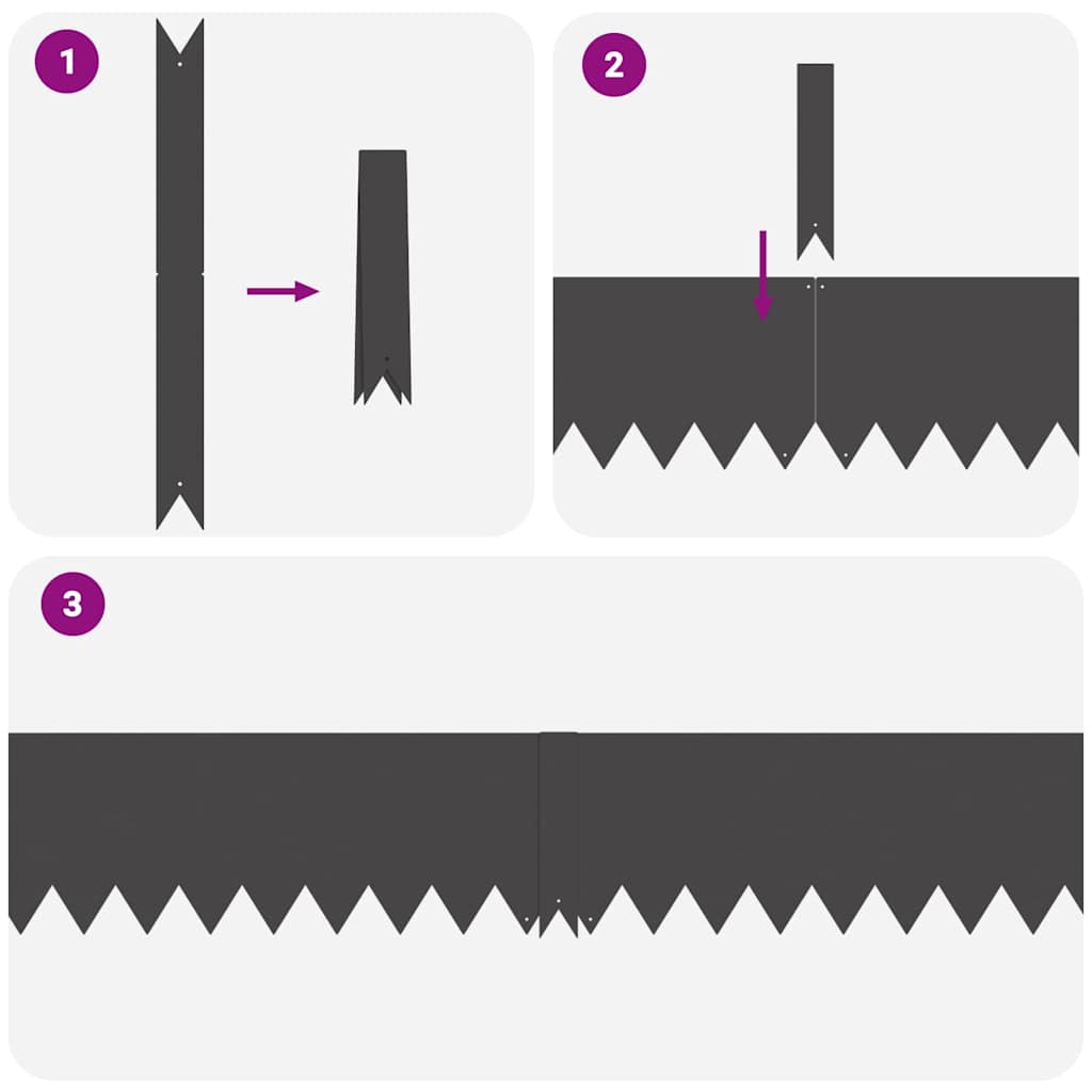 Bordura Per Prato 10 Pcs Nero 100 X 0.05 X 20 cm - Image 5