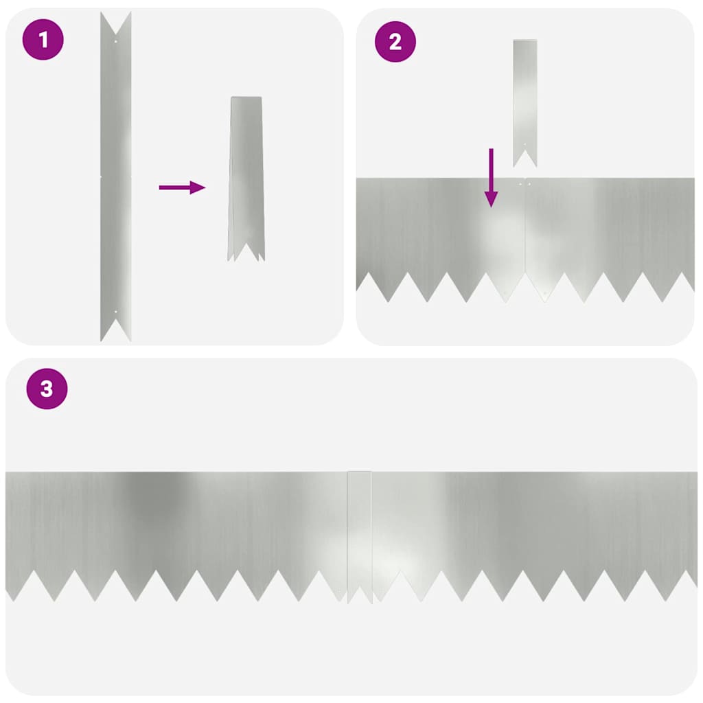 Bordura Per Prato 20 Pcs Argento 100 X 0.05 X 20 cm - Image 5