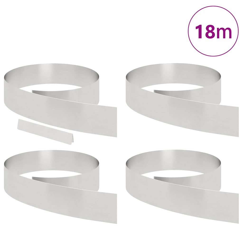Bordura Per Prato 4 Pcs Argento 450 X 0.05 X 15 cm - Image 3