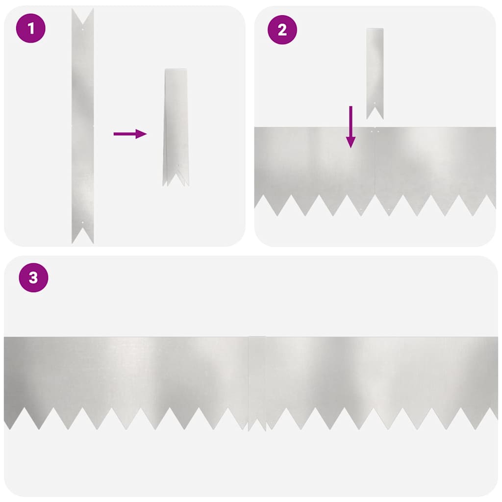 Bordura Per Prato 20 Pcs Argento 100 X 0.05 X 20 cm - Image 5