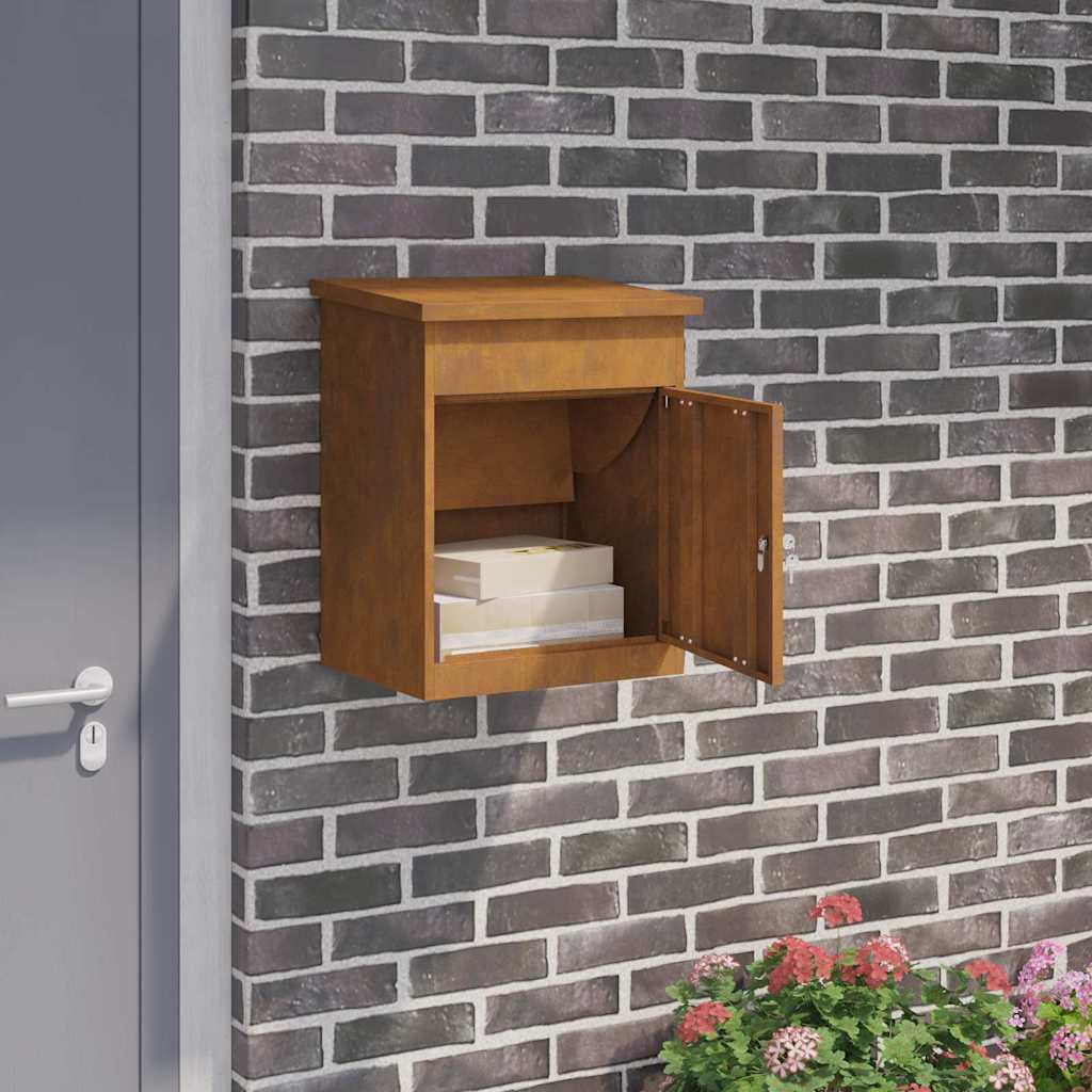 Cassetta Per Pacchi Ruggine 44 X 35 X 59 Cm Acciaio Corten