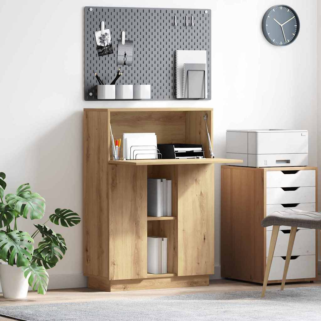 Scrivania Con Porta Rovere Artigianale 71,5 X 31,5 X 106,5 cm