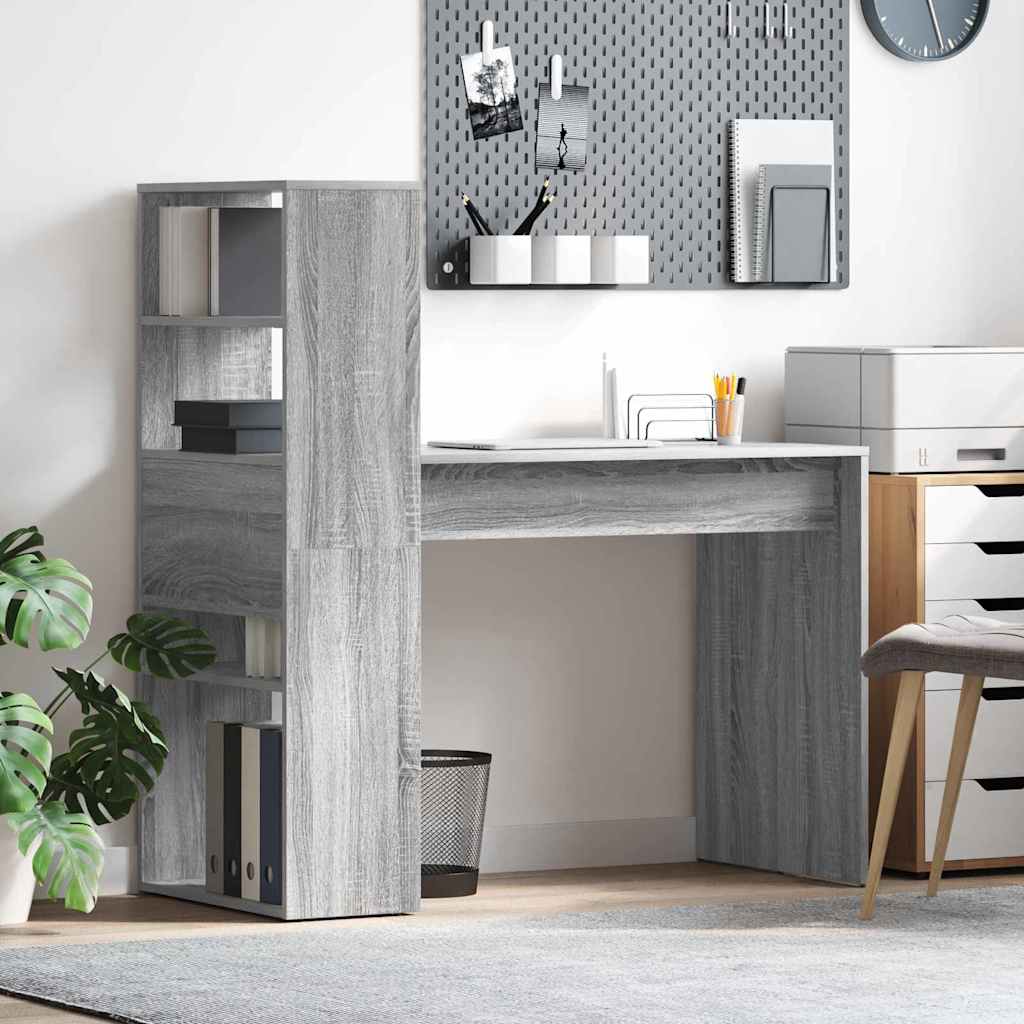 Scrivania Grigio Sonoma 113 X 54 X 120 Cm Legno Multistrato