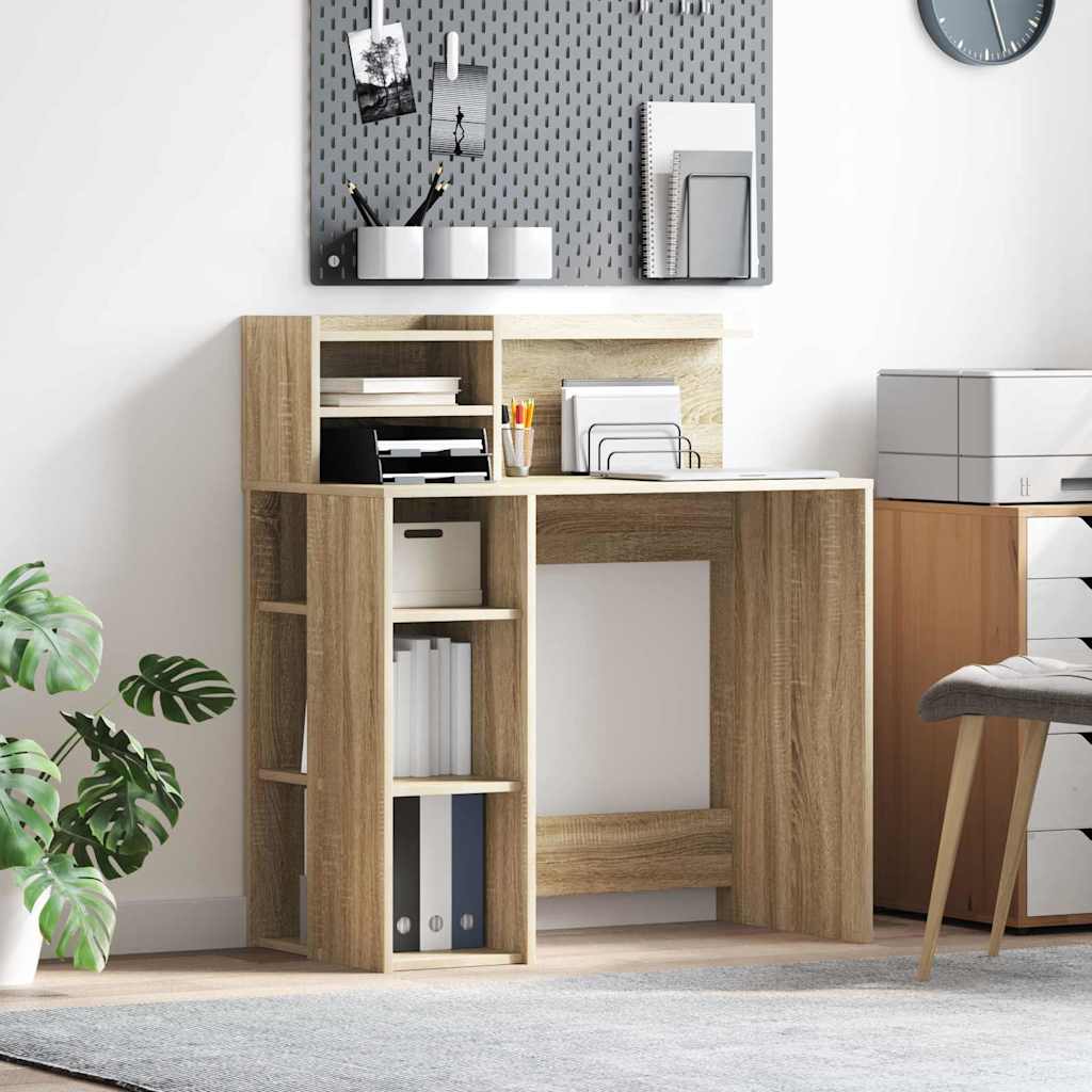 Scrivania Rovere Sonoma 90 X 48 X 101,5 Cm Legno Multistrato