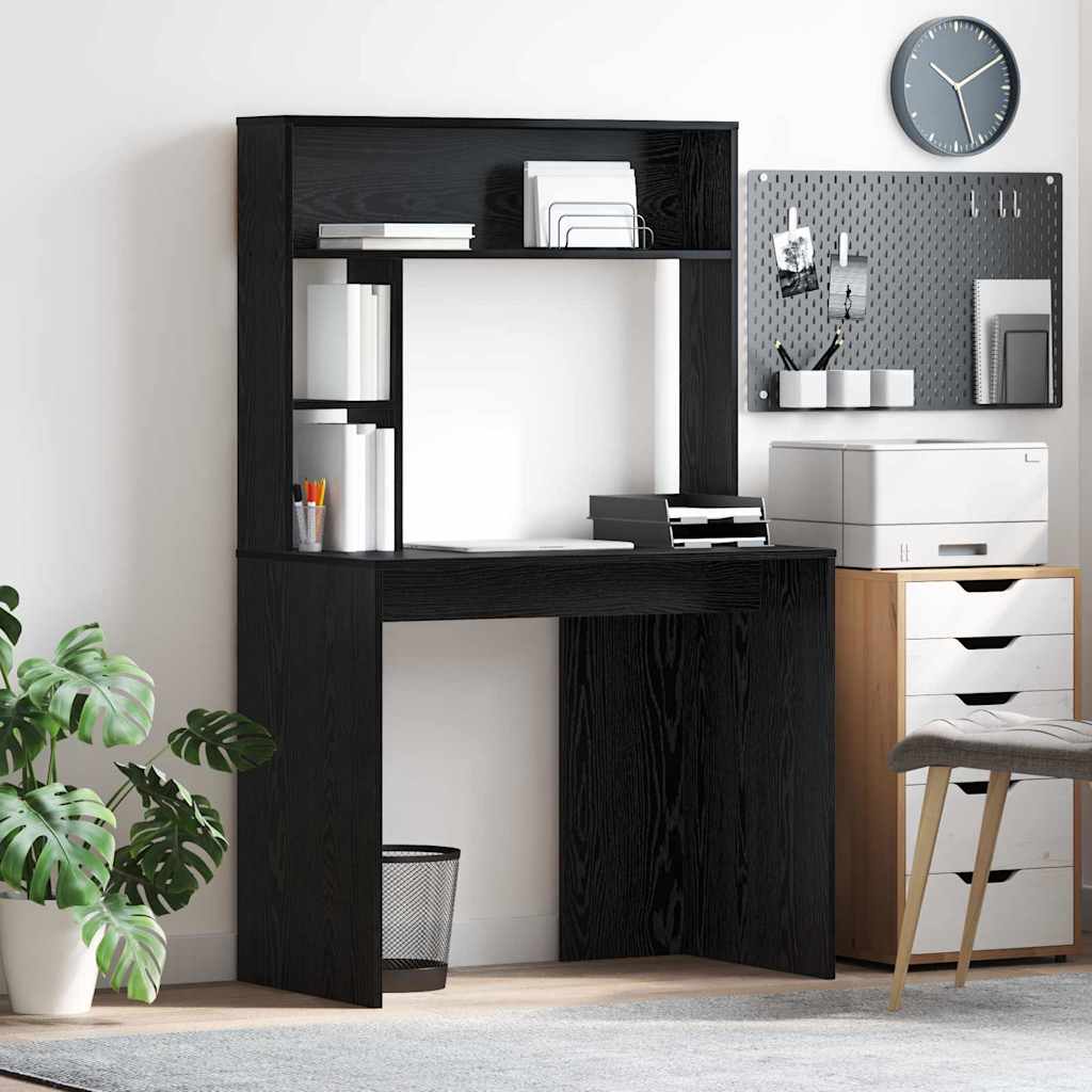Scrivania Rovere Nero 91 X 50 X 149 Cm Legno Multistrato