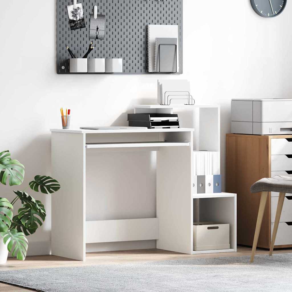 Scrivania Bianco 106 X 41 X 88.5 Cm Legno Multistrato
