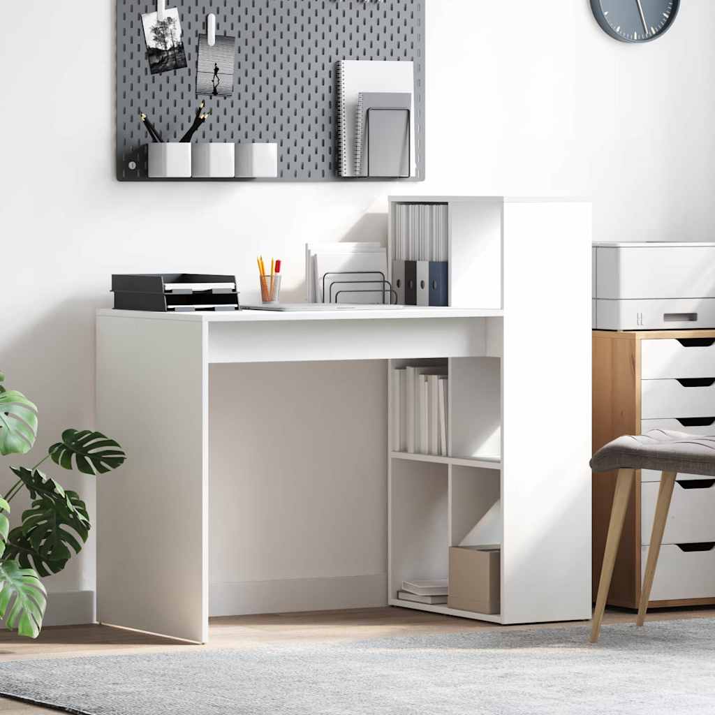 Scrivania Bianco 108 X 55 X 103.5 Cm Legno Multistrato