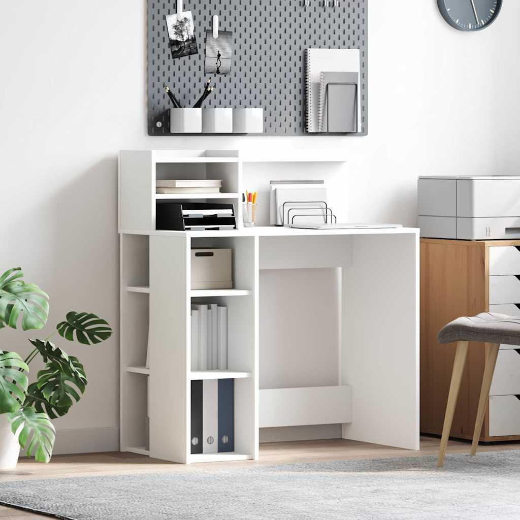 Scrivania Bianco 90 X 48 X 101,5 Cm Legno Multistrato
