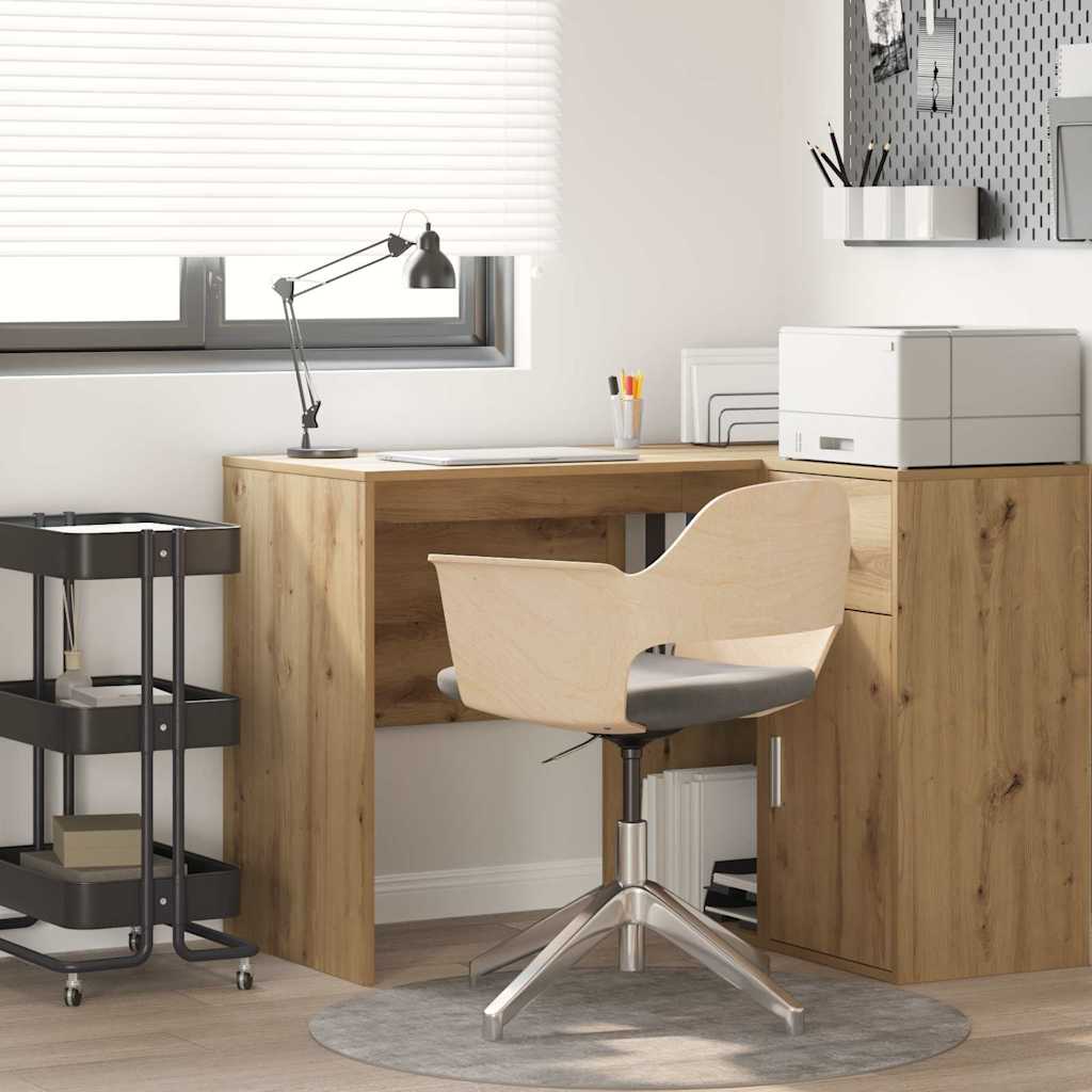 Scrivania Rovere Artigianale 102 X 50 X 75 Cm Legno Multistrato