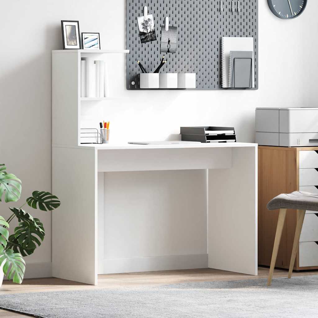 Scrivania Bianco 102 X 50 X 124 Cm Legno Multistrato