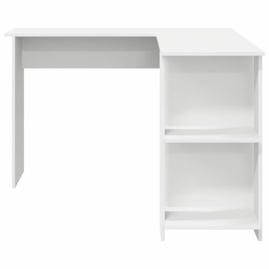 Scrivania Ad Angolo Con Lo Scaffale Bianco 140 X 113,5 X 75 cm - Image 5