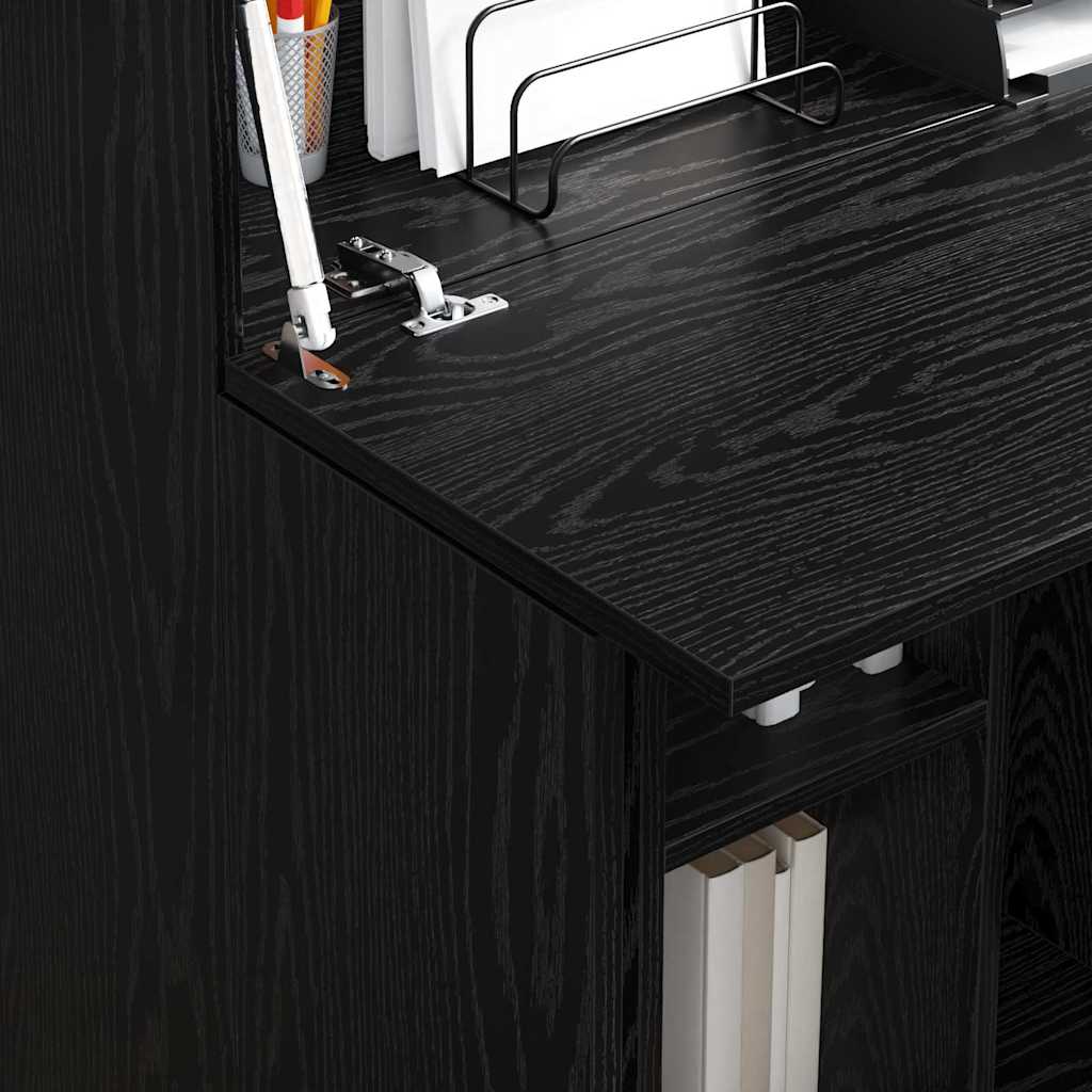 Scrivania Rovere Nero 71,5 X 31,5 X 106,5 Cm Legno Multistrato - Image 4