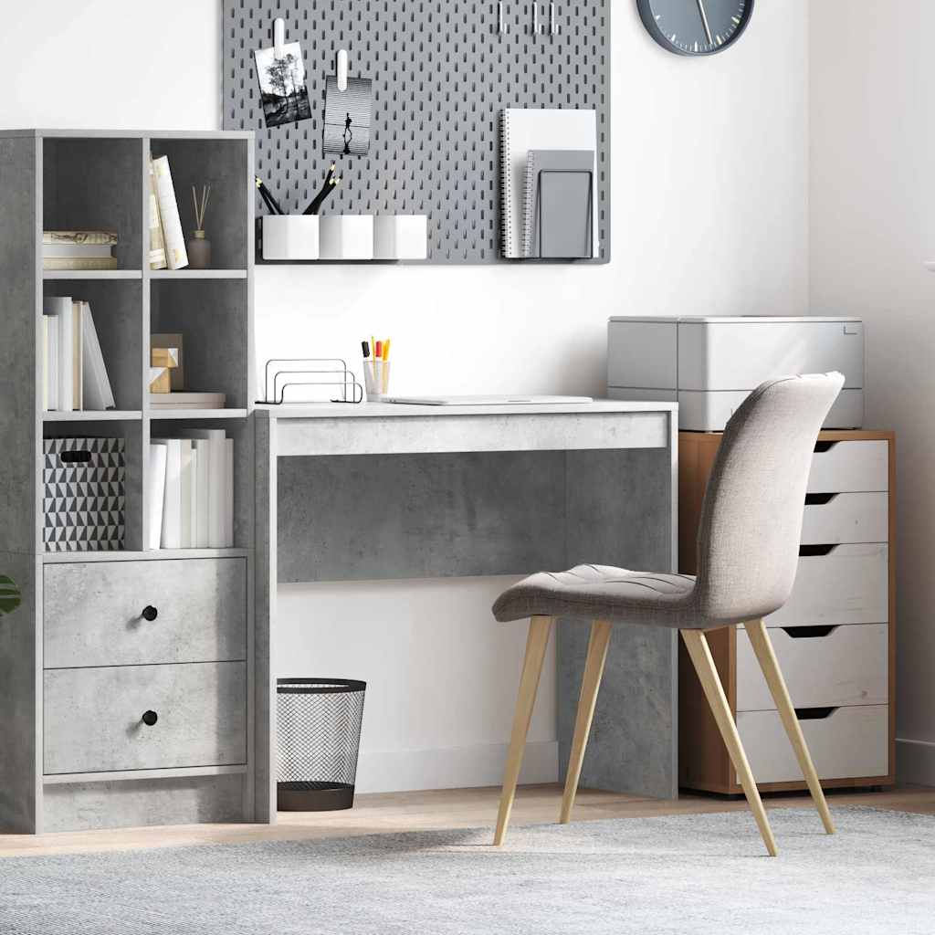 Scrivania Grigio Cemento 90 X 40 X 76 cm
